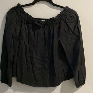 A New Day Black Off-Shoulder Blouse